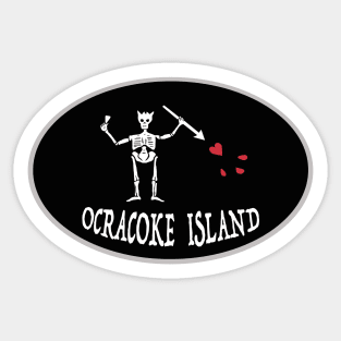 BLACKBEARD'S FLAG OCRACOKE ISLAND Sticker